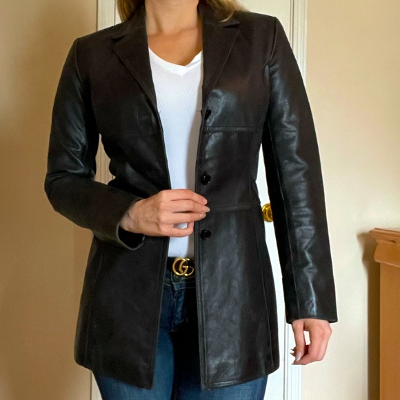Express Jackets & Blazers - Express black genuine leather jacket